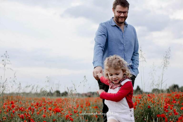 séance photo famille Lille coquelicots