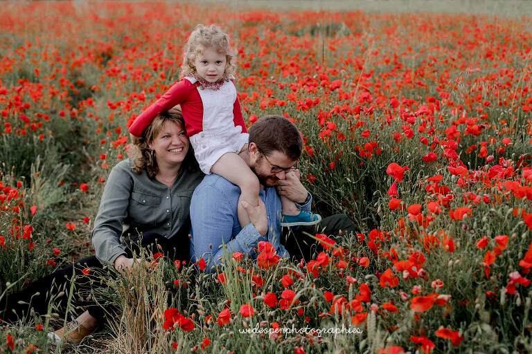photographe famille Lille coquelicots