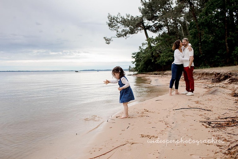 Seance photo famille au lac de Biscarosse