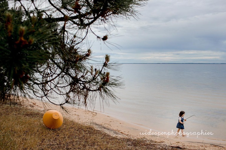 Seance photo famille au lac de Biscarosse